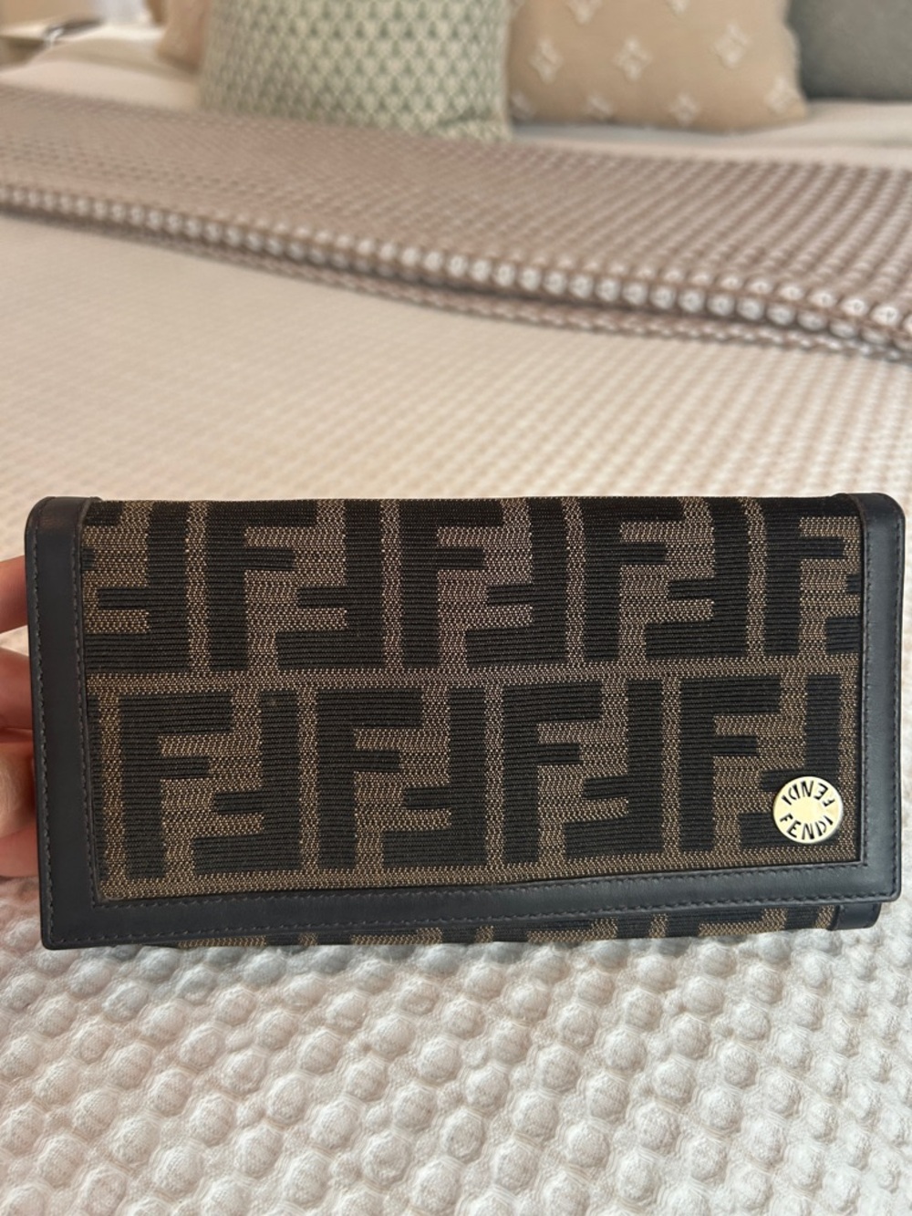 Fendi zucca long wallet